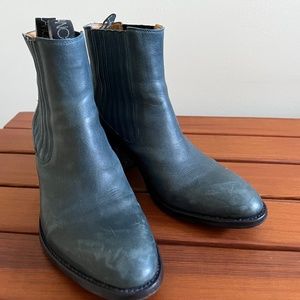 Chelsea Boots made in France by Freelance, genuine leather, Indigo/Denim colour